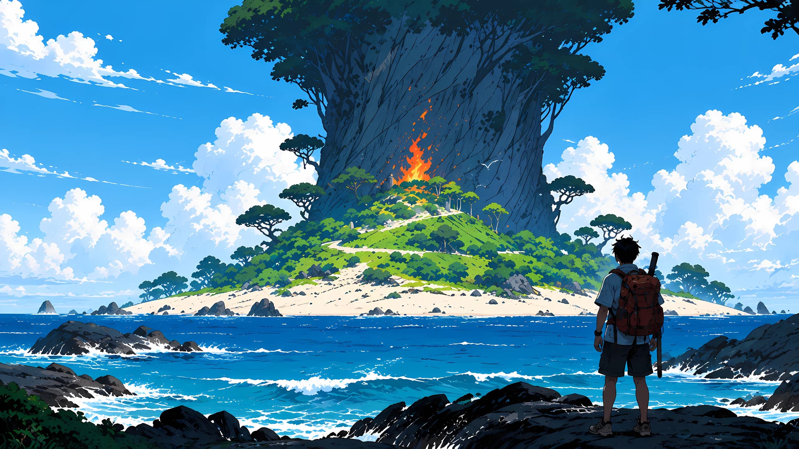 Giant Tree Island desktop wallpaper